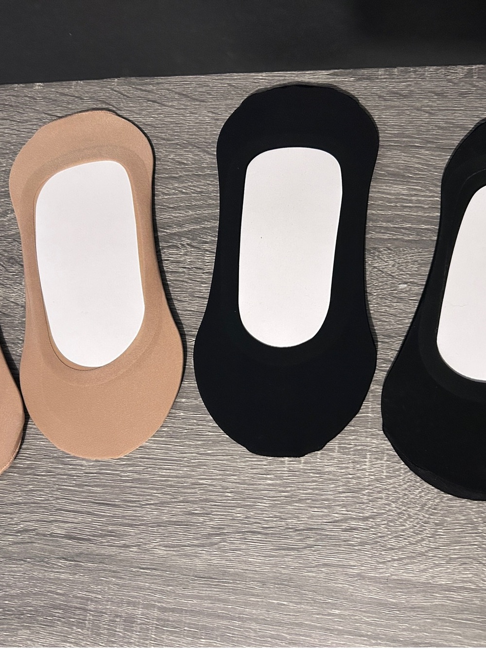 No-Show Liner Socks - Black and Nude